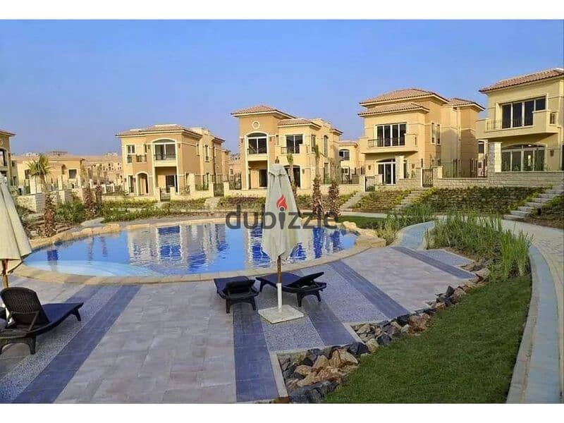 تاون هاوس كورنر ريسيل للبيع نص تشطيب في ستون بارك التجمع الخامس بجوار قطامية هايتس Stone Park New Cairo 1