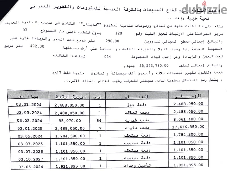 فيلا استاند الون D3 استلام فوري في مدينتي للبيع مجموعة 24 موقع مميز 2