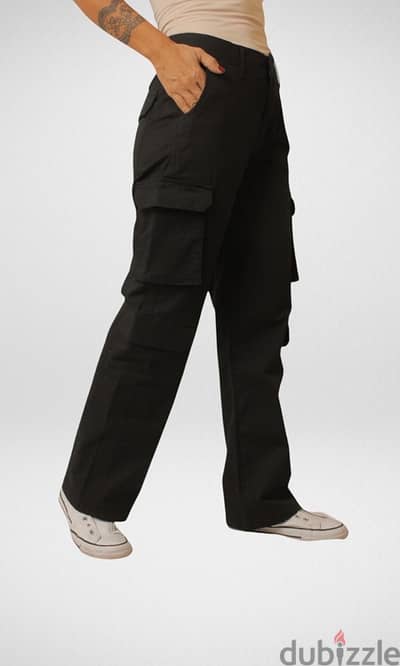 Bershka black cargos