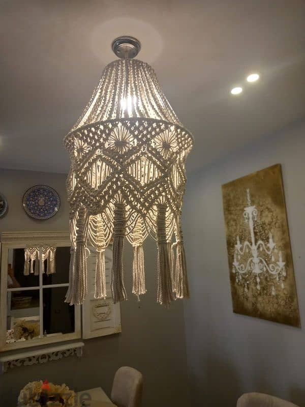 Chandelier macrame ثريا ماكراميه 1