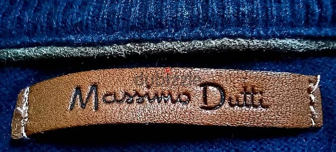 بلوفر رجالى خفيف Massimo dutti /اللون كحلى غامق/ XL من القطن و الكشمير