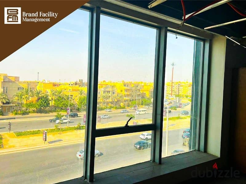 مقر إداري - مكتب متشطب بالكامل للإيجار واجهة على شارع التسعين التجمع الخامس 450م Headquarter - office for rent in 5th settlement 450m 15