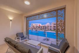 Ready to move Sea view 1Br Beach And Pool Chalet in Mangroovy gouna 0