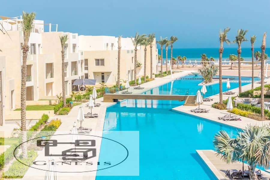 Ready to move Sea view 1Br Beach And Pool Chalet in Mangroovy gouna 1