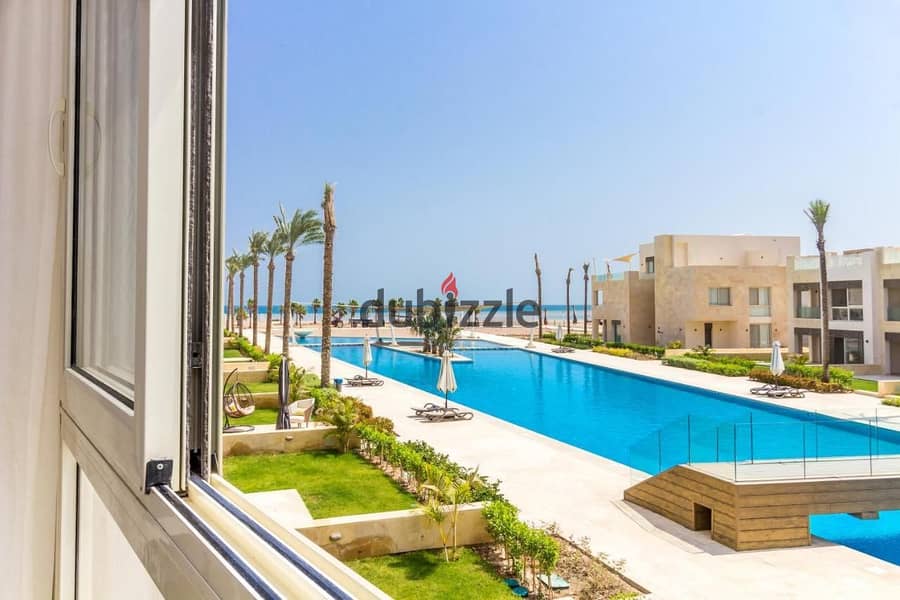 Ready to move Sea view 1Br Beach And Pool Chalet in Mangroovy gouna 9