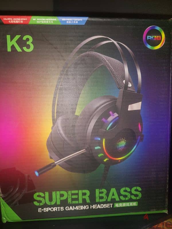 E-SPORTS SUPER BASS GAMING BACKLIGHT HEADSET FOR Pc and ps4 1