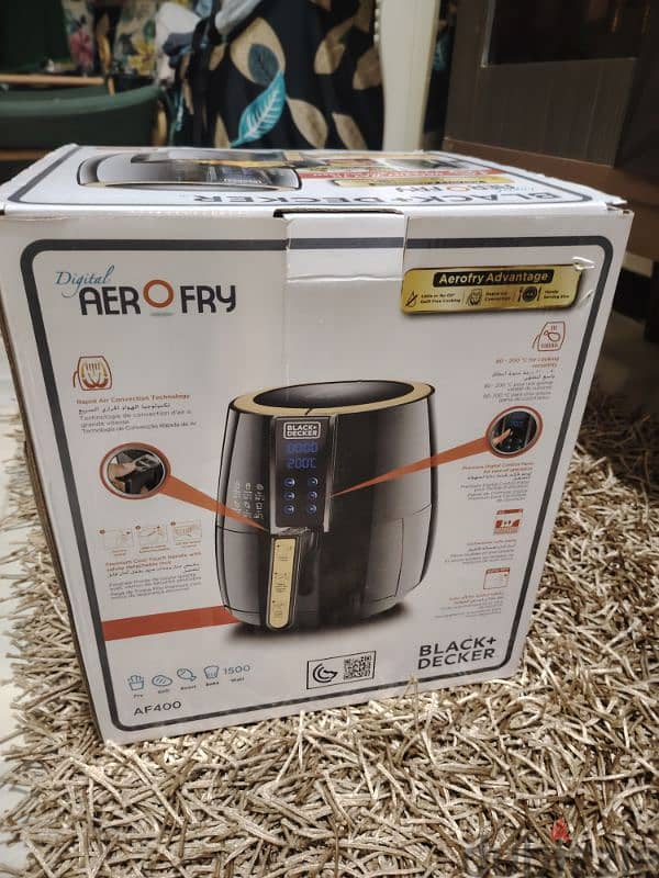 Black & Decker AerOfry Air Fryer, 1500 Watt, 4 Liter, Black - AF400 2