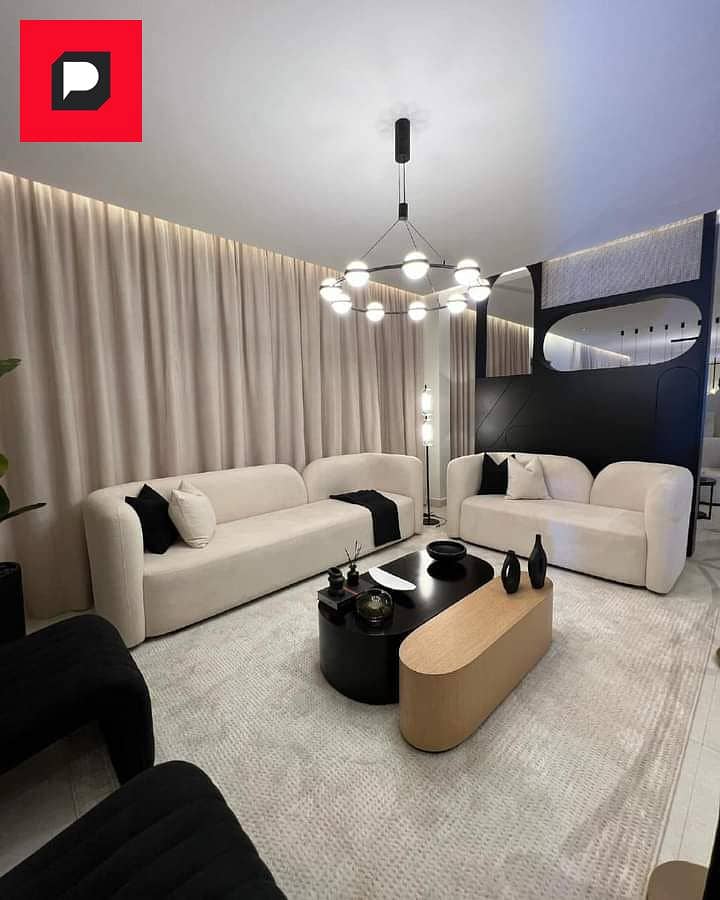 Duplex apartment, 4 rooms , double view for sale in Taj City New Cairo Compound in front of the airport  near 5th Settlement and minutes from Madinaty 12