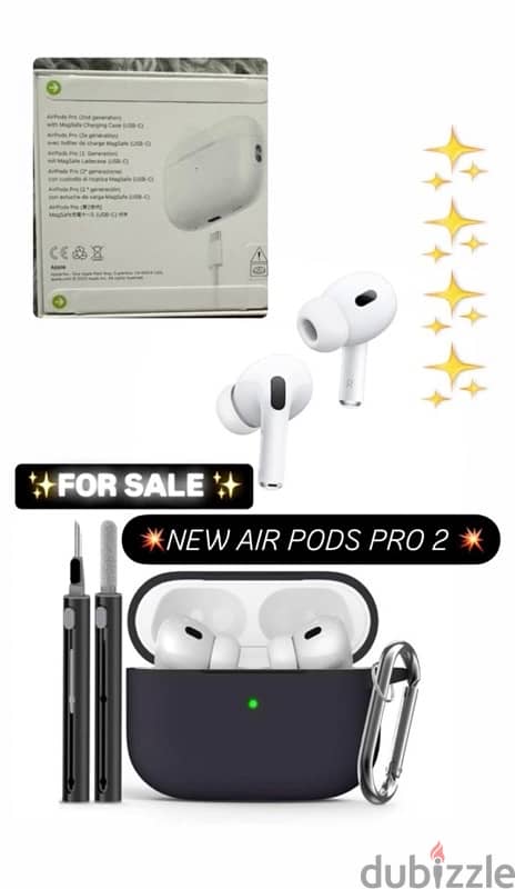 air pods pro 2 + cover + cleaner kit  استيراد امريكا 4