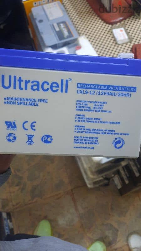 Ultra cell battery 12 volt 9A 1