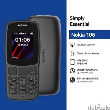 موبايل نوكيا Nokia 106 Dual SIM 3