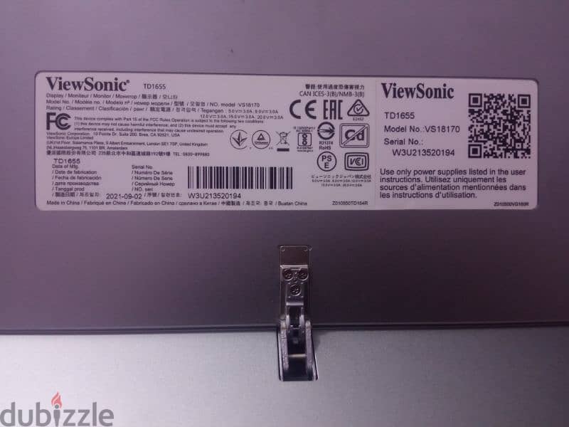 View Sonic T1655 Model VS18170 1