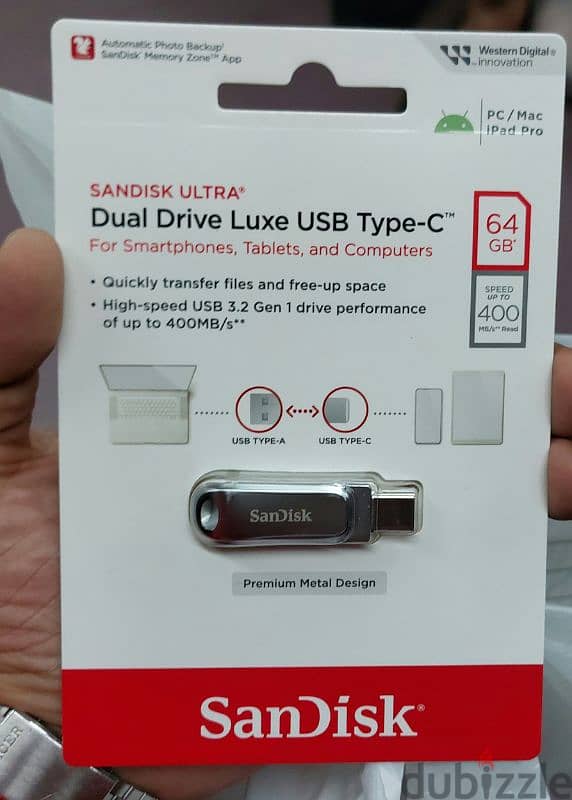 flash drive sandisk original Speed 400m type c فلاشة سانديسك أوريجينال 0