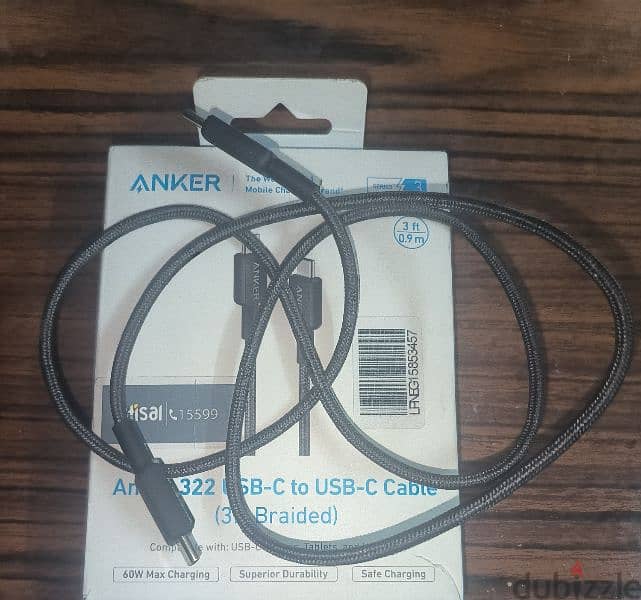 وصلة كبل شحن انكر تايب سى anker cable usb c 0