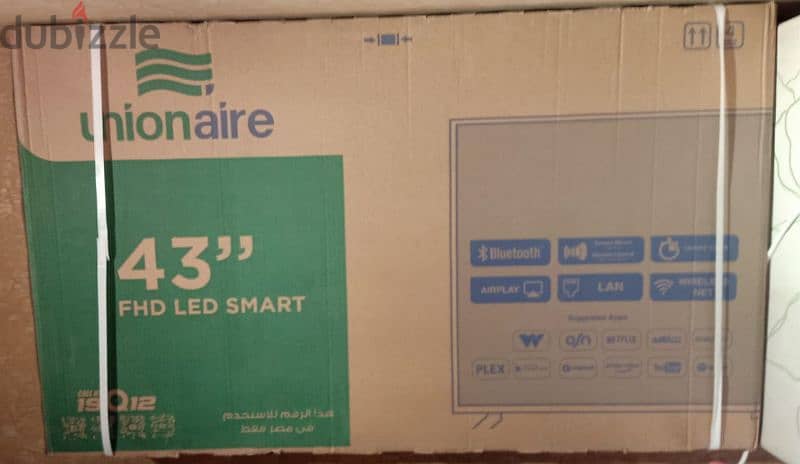 تلفزيون سمارت يونيون اير 43 بوصة LED، بدقة FHD - موديل M43UW680 0