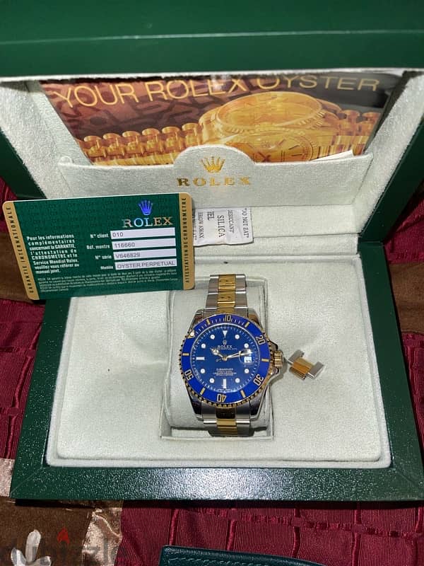 R‏olex Submariner Half Gold Bluesy, Automaticللبيع كوبي اورجينال 2