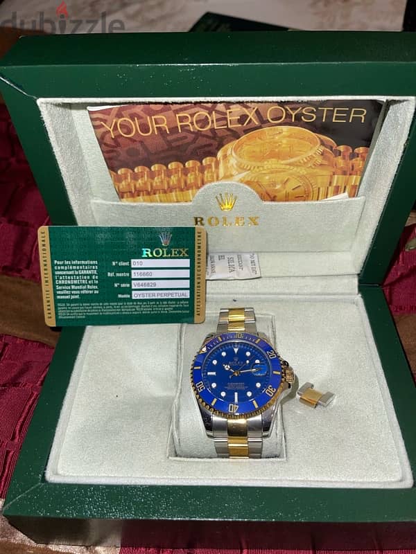 R‏olex Submariner Half Gold Bluesy, Automaticللبيع كوبي اورجينال 3