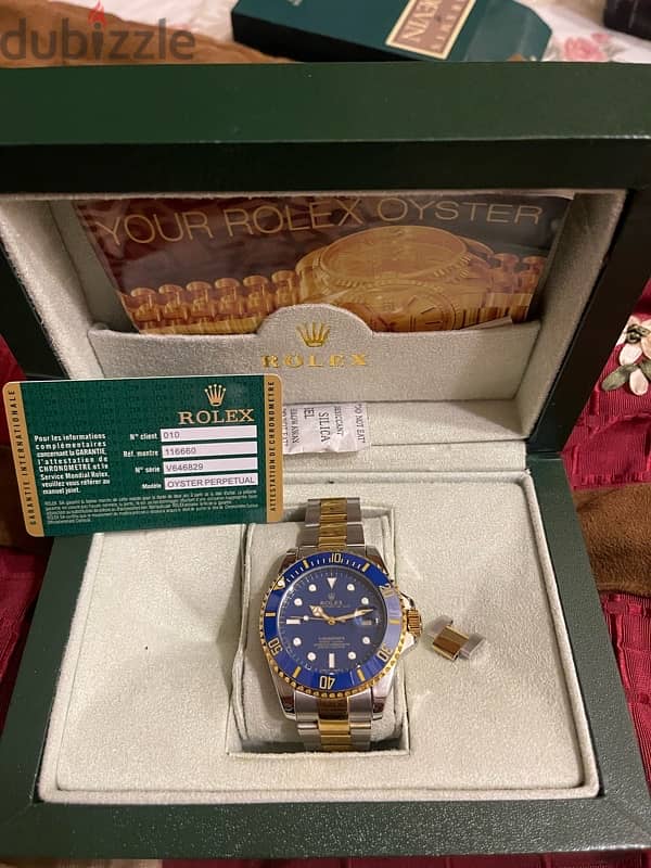 R‏olex Submariner Half Gold Bluesy, Automaticللبيع كوبي اورجينال 4