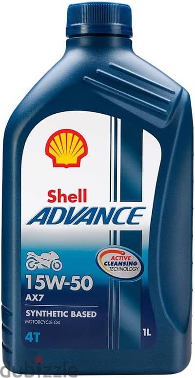 زيت موتور شل للدراجات البخارية Shell Advance AX7 15W-50