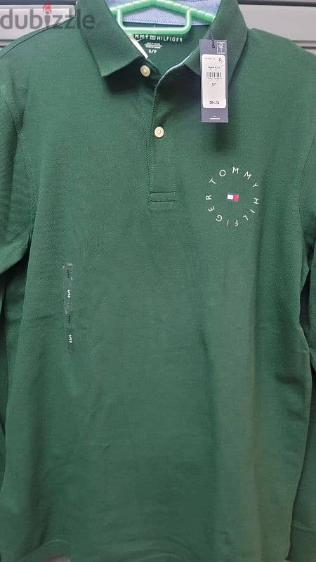 Tommy Hilfiger brand new long sleeve polo بولو تومى اصلى 1