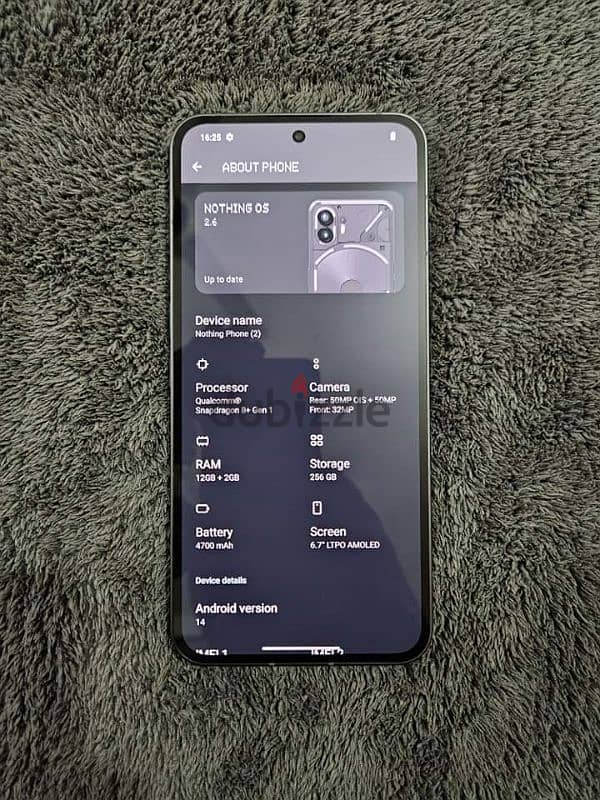 Nothing phone 2 like new 12GB ram 256GB لبيع حاله ممتازه وارد الامارات 0