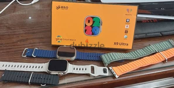 ساعه x9 ultra و x8 ومجموعه من الاستيك