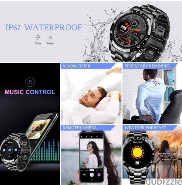 LIGE Smart Watch ساعه سمارت جديد بالعلبه والشاحن 5