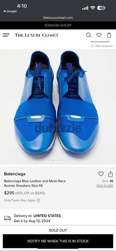 Balenciaga Blue Leather & mesh race runner 0