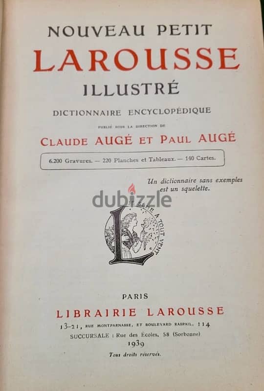 La rousse dictionary 1939 قاموس لاروس 0