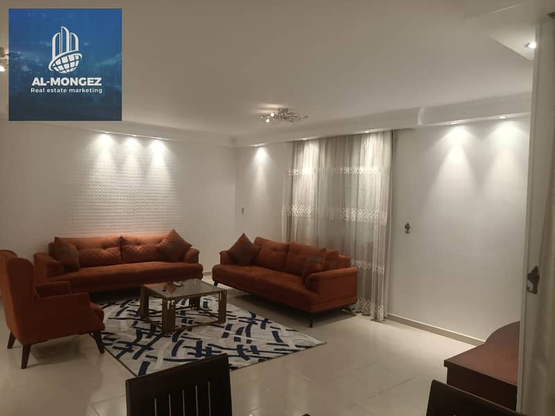 Furnished apartment for rent, 168 meters, with special finishes, in Al-Rehab City, Fifth Settlement 0