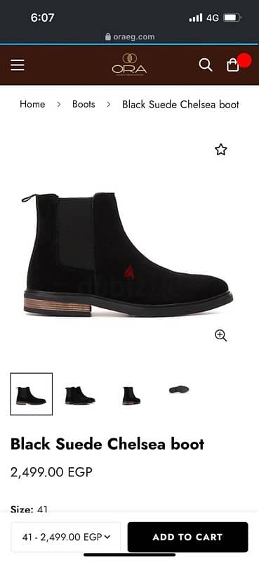 Black suede Chelsea boot