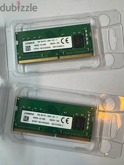 16gb ram kingston اصلية جاية مع اللاب