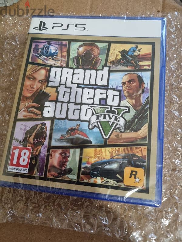 GTA V 5 ps5 new sealed جتا 5 جديده متبرشمه 0