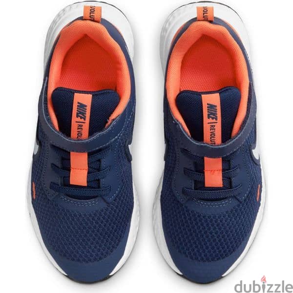 Nike Midnight Navy/Orange Revolution 5 Sneakers 1