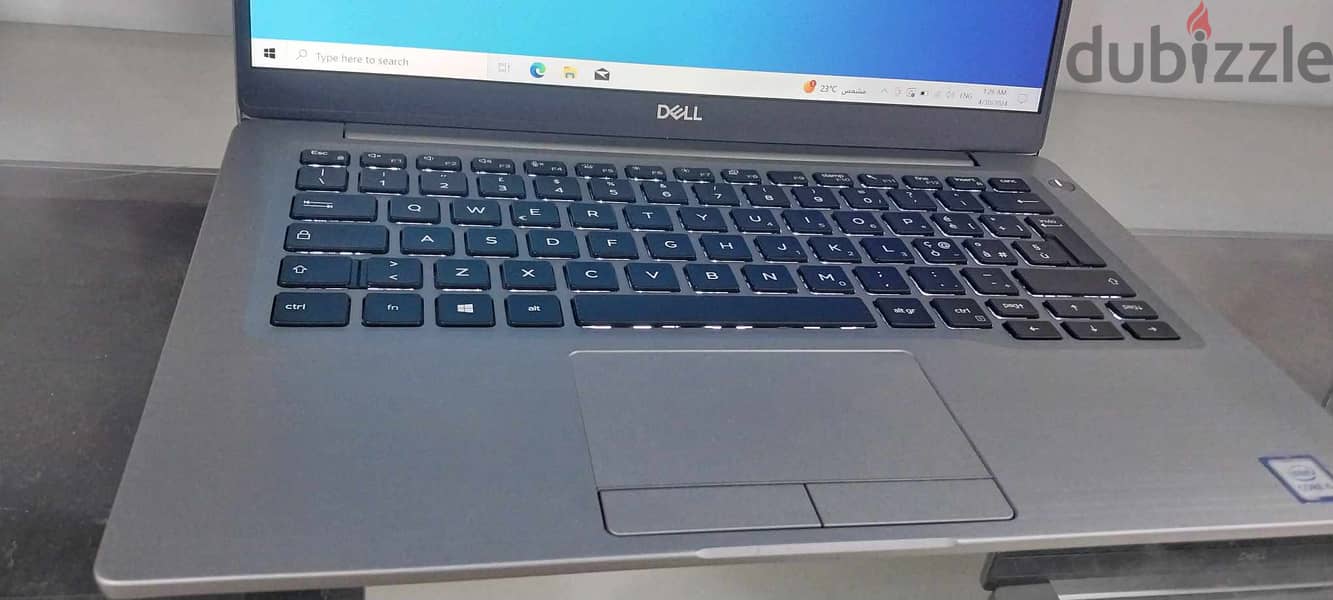 Dell 7400 الجيل التامن فضي و ماتيريال معدن Ultra slim  بشاشة frameless 9