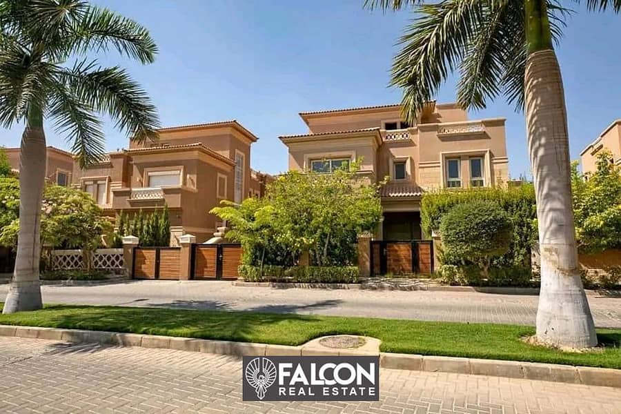 For sale, a twin house corner villa, 240 square meters, 4 rooms, immediate delivery, with a panoramic view, in Al Shorouk, La Vista Patio Prime 0