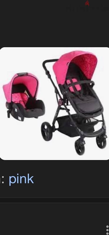 prinsel stroller + car seat+carry cot & recliner seat with a canopy