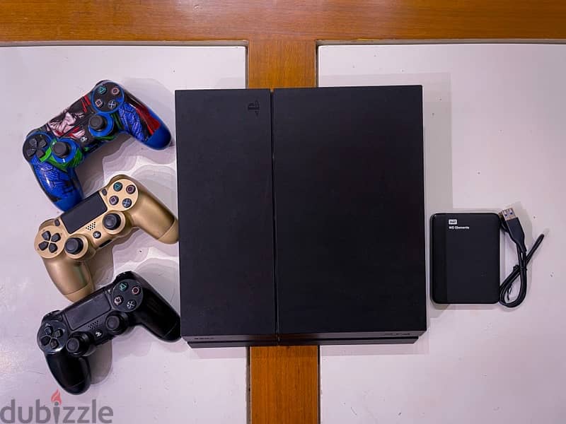 بلاي ستيشن٤ PlayStation4 Fat 500G+1TBhard+2games+3 controllers 2