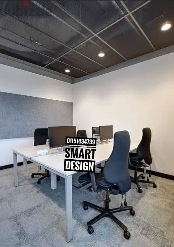 خلية عمل  - وورك استيشن work station - Partition خشب mdf إسباني مستورد 0