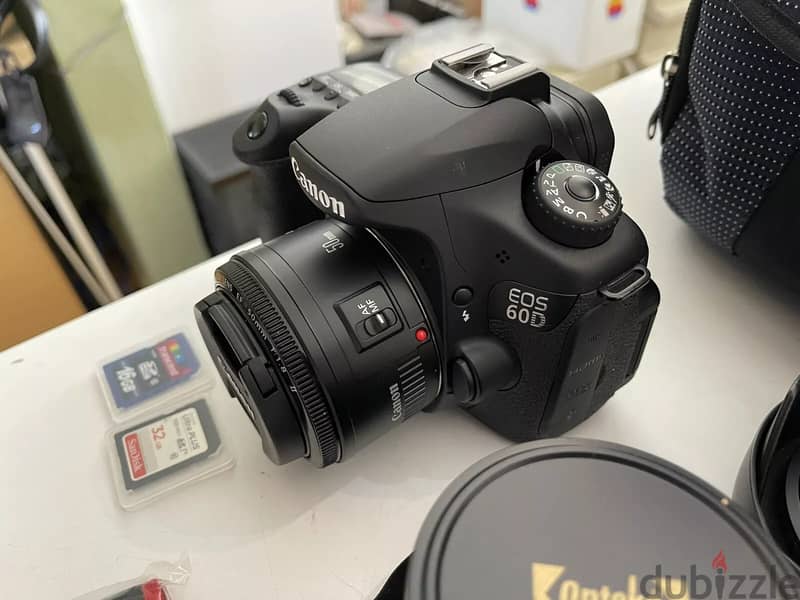 Canon 60D Camera كاميرا كانون و طقم 55-18, 250-55, 50  وارد الخارج 2