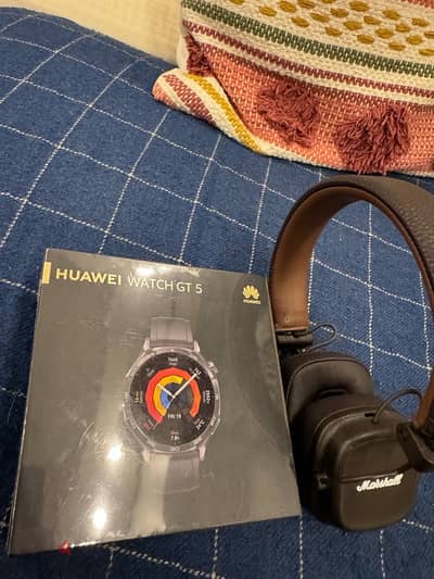 huawei watch gt5 - سماعة مارشال اوريجنال