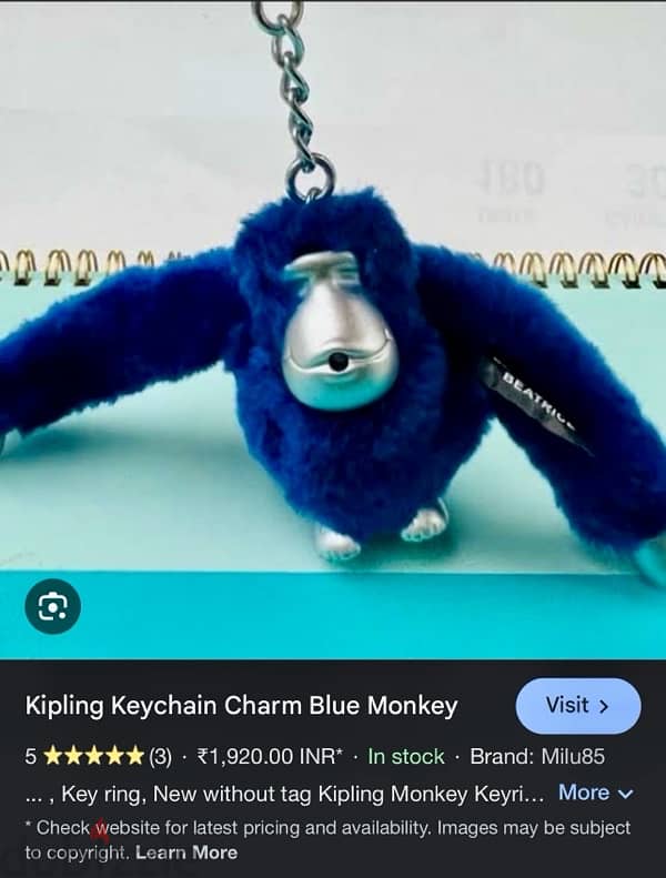 original Kipling keychain 1