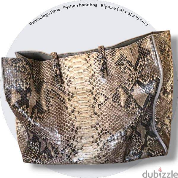 Balenciaga Paris  Python handbag 1