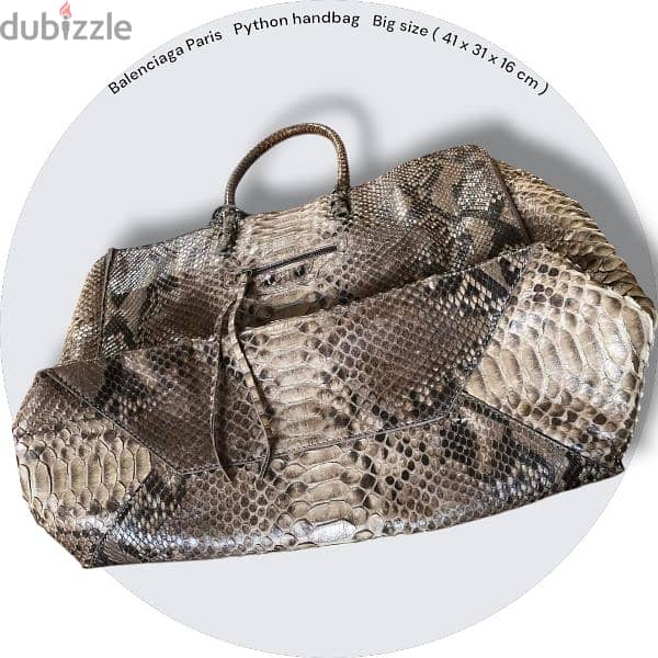 Balenciaga Paris  Python handbag 3