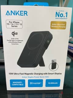 Anker 15W ultra-fast magnetic charging with smart display 0