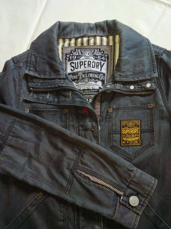 Rare Vintage Superdry Denim race Jacket 0