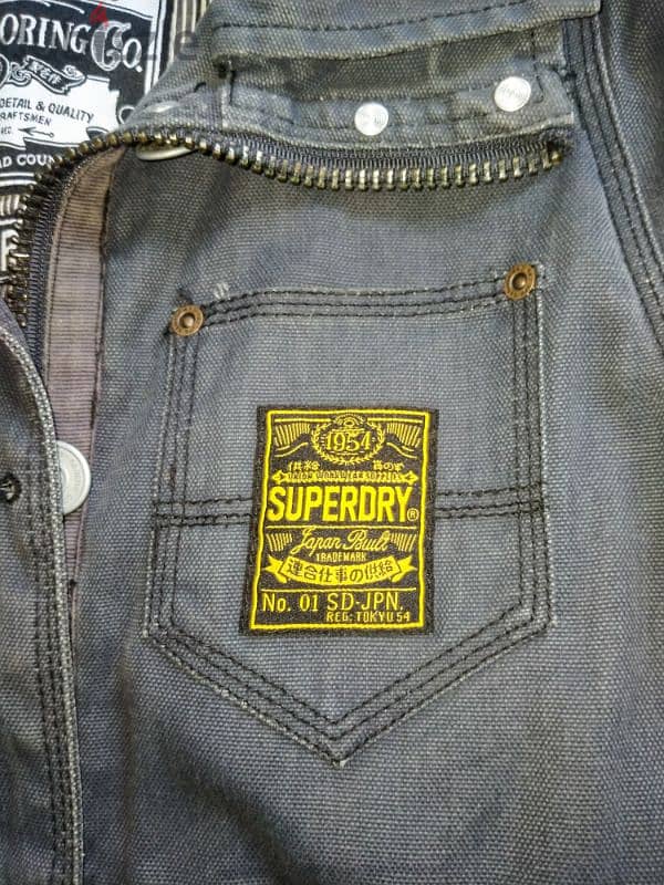 Rare Vintage Superdry Denim race Jacket 4