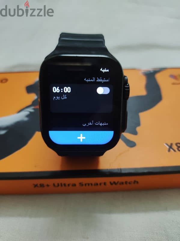 ساعه +x8ultra بحاله ممتازه ومعاها كل حاجتها 2