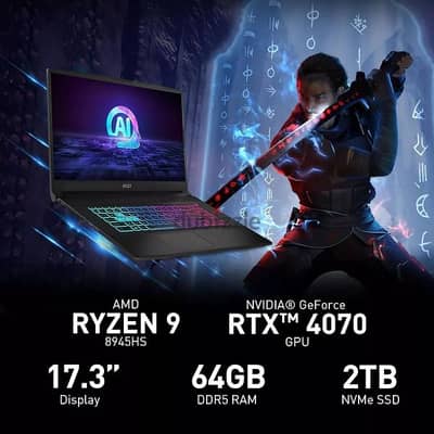 MSI Katana A17 AI-Ryzen 9_4070_64GB_2TB