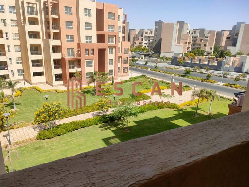 Apartment 107m for sale in Madinaty B8 in front of the mosque and services, garden view, for sale with furniture and appliances 0